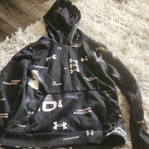 Under Armour Black and White Logo Hoodie